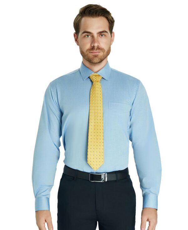 クラブルーム メンズ トップス シャツ Club Roomens Pinpoint Solidresshirt Light blue ブルー