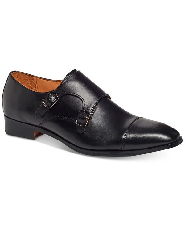 カルロスサンタナ メンズ シューズ スリッポン・ローファー モンク ローファー Carlos by Carlos Santana Mens Passion Double MonkStrap Loafers Black ブラック