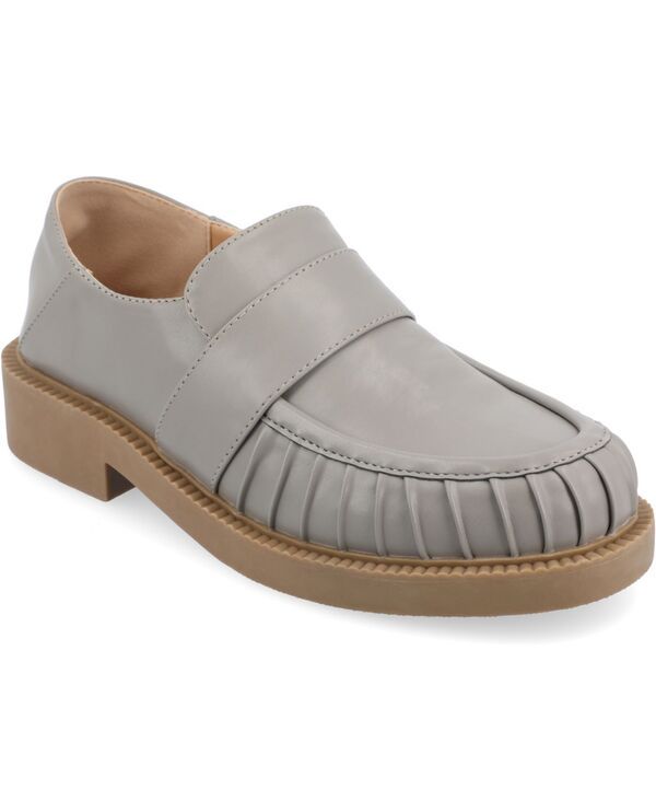 ジュルネ コレクション レディース シューズ スリッポン・ローファー ローファー Journee Collection Womens Lakenn Slip On Loafer Flats Gray グレー