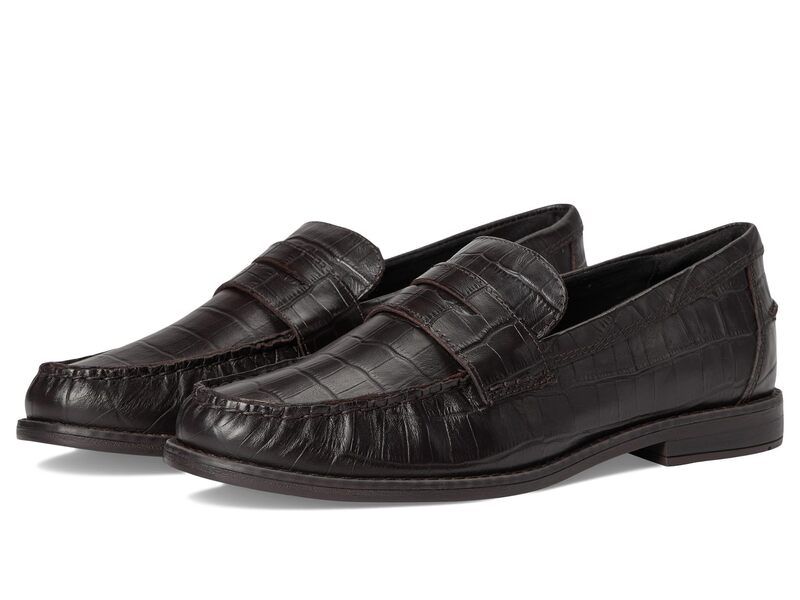 ロックポート レディース シューズ スリッポン・ローファー Rockport Weslin Dark Brown Croc ブラウン
