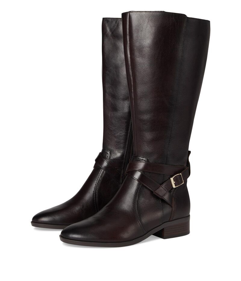 ナチュライザー レディース シューズ ブーツ・レインブーツ Naturalizerena2 Extra Wide Calf Boots Brown Leather ブラウン
