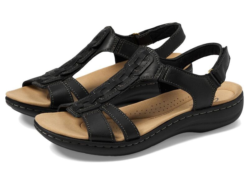 クラークス レディース シューズ サンダル Clarks Laurieann Kay Black Leather ブラック