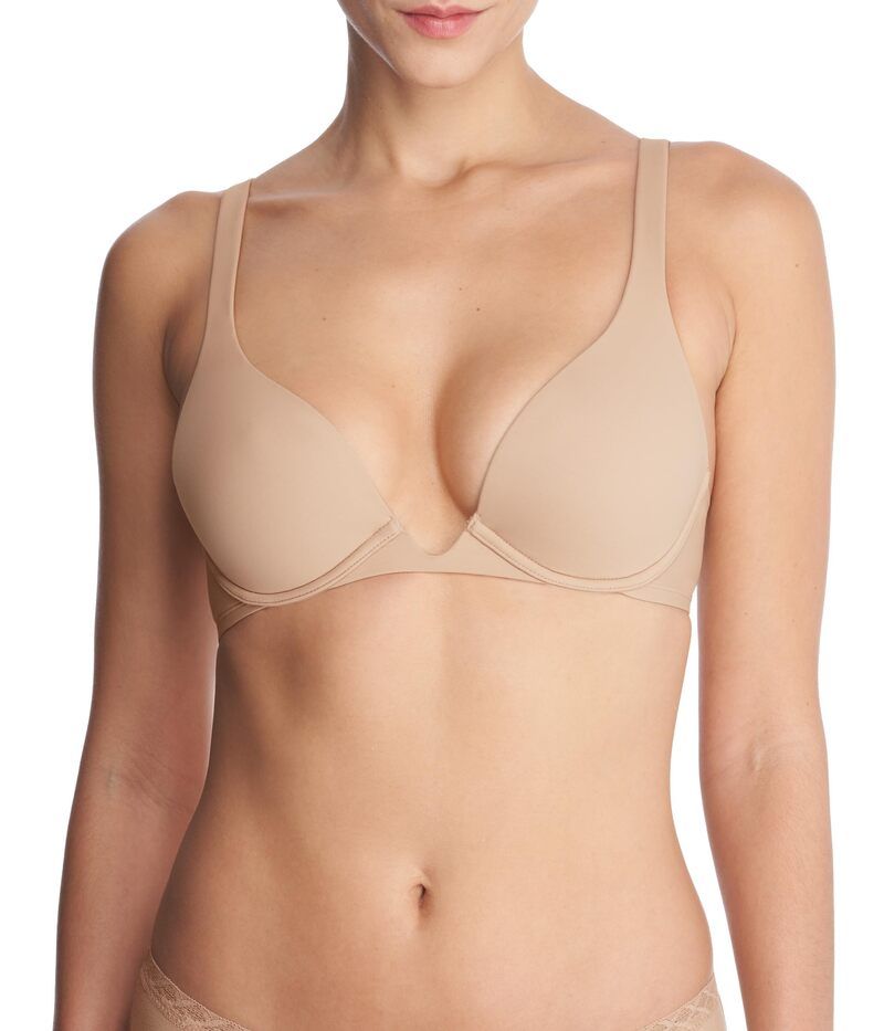 ナトリ レディース アンダーウェア ブラジャー Natori Verge Convertible Plunge Contour Underwire Cafe