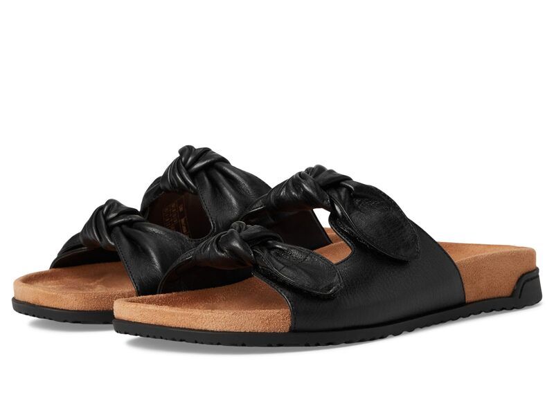 バイオニック レディース シューズ サンダル VIONIC Elara Slingback Sandals Black Leather ブラック