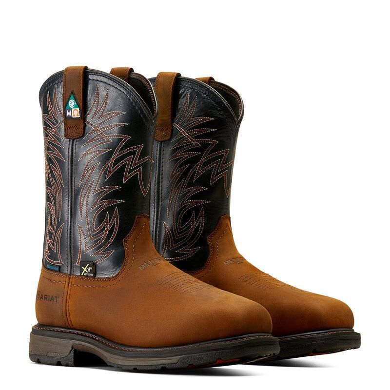 アリアト メンズ シューズ ブーツ・レインブーツ Ariat WorkHog MetGuard CSA Waterproof Composite Toe Work Boot Dark Copper