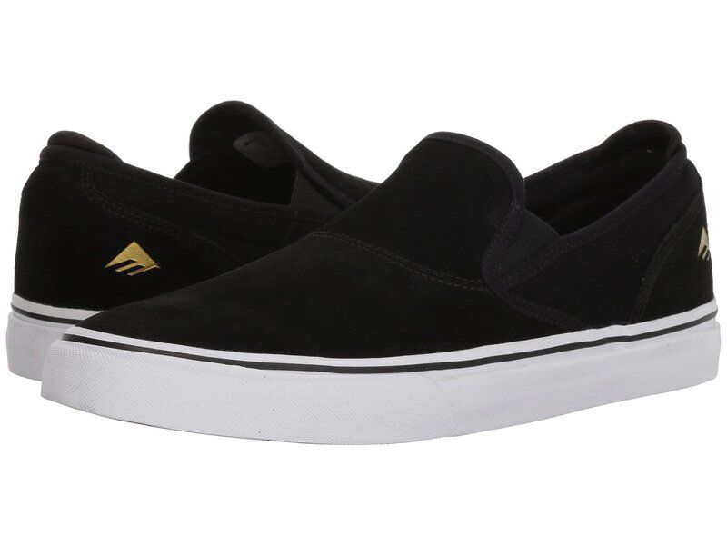 エメリカ メンズ シューズ スニーカー Emerica Wino G6 SlipOn BlackWhiteGol ホワイト