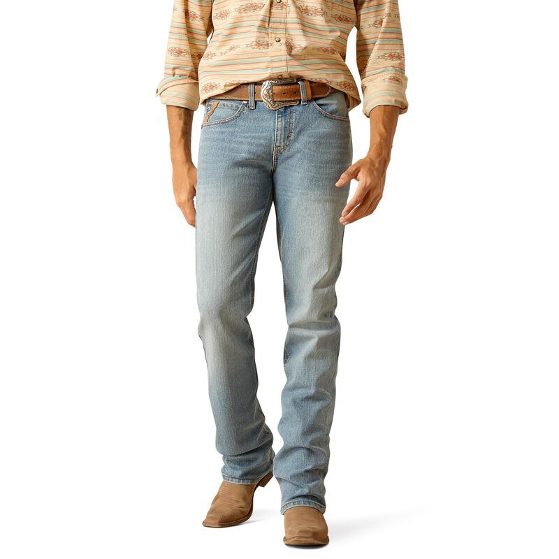 アリアト メンズ ボトムス デニムパンツ ジーンズ Ariat M7 Performance Pro Ripped Straight Jeans in Lindo Lindo