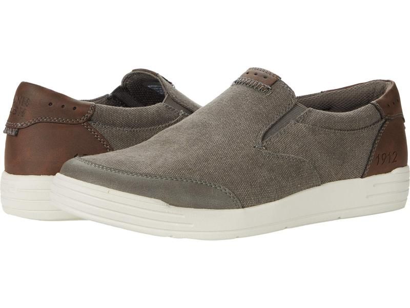 ノンブッシュ メンズ シューズ スリッポン・ローファー Nunn Bush City Walk Canvas Moc Toe SlipOn Cement