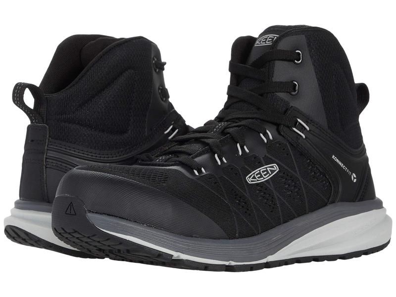 キーン メンズ シューズ スニーカー KEEN Utility Vista Energy Mid VaporBlack ブラック