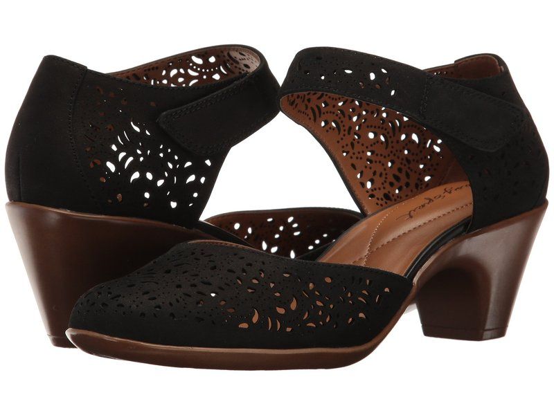 イージースピリット レディース シューズ ヒール Easy Spirit Cindie Black Nubuck ブラック
