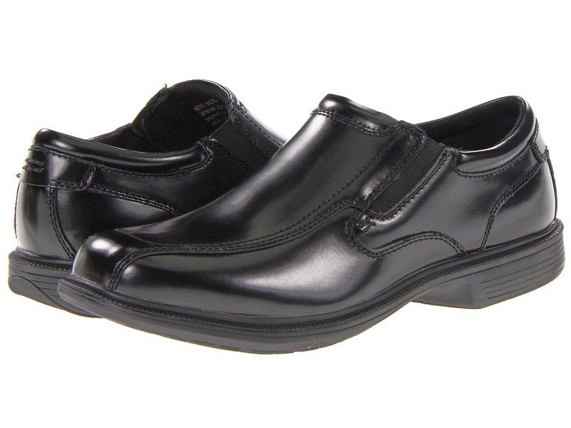 ノンブッシュ メンズ シューズ スリッポン・ローファー Nunn Bush Bleeker Street Bicycle Toe SlipOn with KORE Slip Resistant Walking Comfort Technology Black