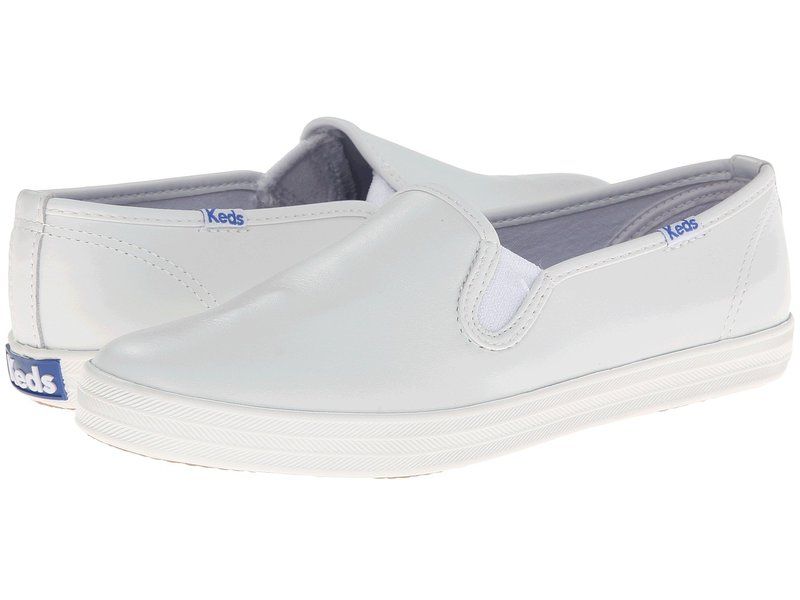 ケッズ レディース シューズ スニーカー レザー Keds ChampionLeather SlipOn White Leather ホワイト