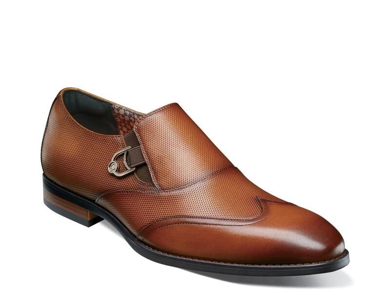 ステイシーアダムス メンズ シューズ スリッポン・ローファー モンクストラップ ウィングチップ モンク Stacy AdamsLockwood Wingtip Monk Strap SlipOn Cognac