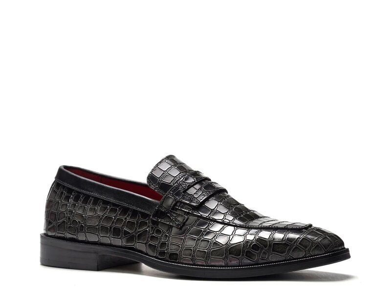 カルロスサンタナ メンズ シューズ スリッポン・ローファー Carlos by Carlosantana Nocturne Penny Loafer Grey グレー
