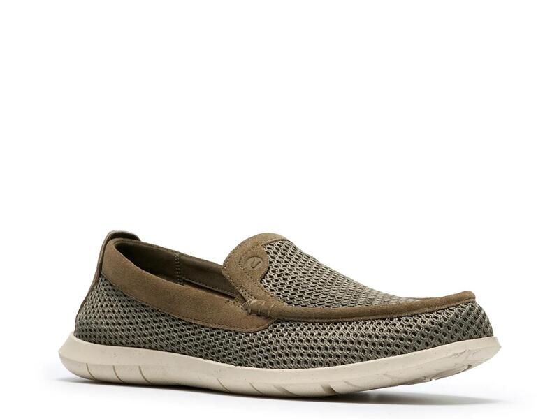 クラークス メンズ シューズ スリッポン・ローファー Clarks Flexway Step SlipOn Green Knit グリーン