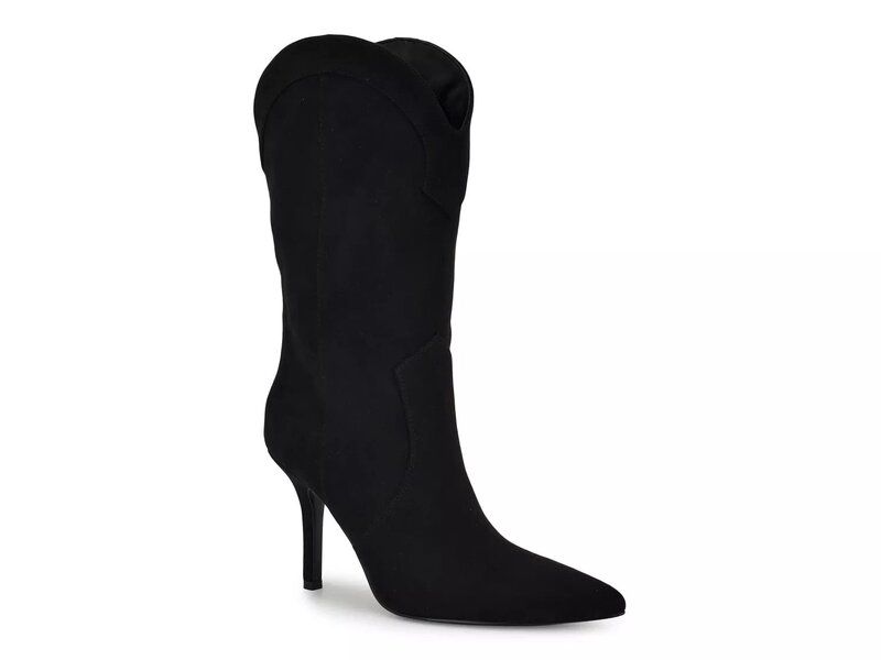 ナインウェスト レディース シューズ ブーツ・レインブーツ Nine West Grasy Boot Black Faux Suede ブラック