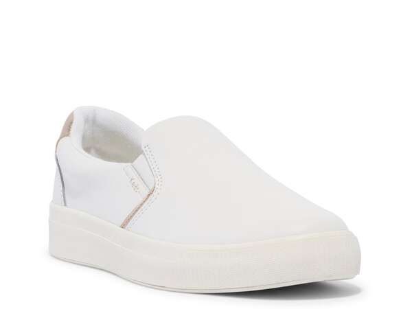 ケッズ レディース シューズ スリッポン・ローファー スニーカー Keds Pursuit SlipOn Sneaker Womens Egret WhiteChampagne ホワイト