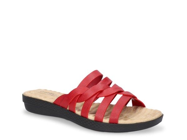 イージーストリート レディース シューズ サンダル Easy Street Sheri Slide Sandal Red レッド