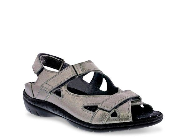 ドリュー レディース シューズ サンダル Drew Lagoon Wedge Sandal Pewter Metallic ピューター