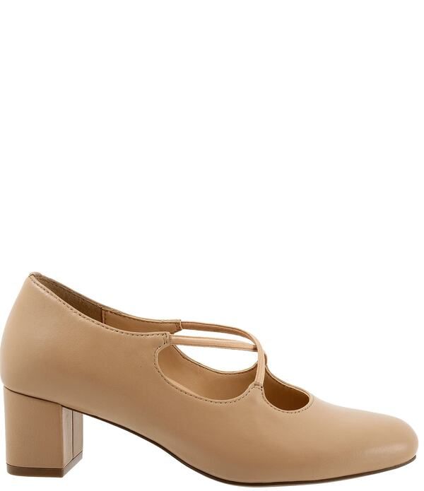 トロッターズ レディース シューズ パンプス レザー Trotters Demi Leather Cross Band Pumps Nude