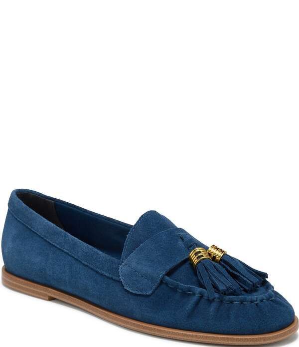 フランコサルト レディース シューズ パンプスエード ローファー Franco Sarto Carita Suede Tasseloafers Blue ブルー