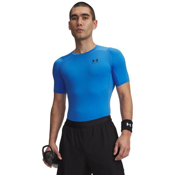 アンダーアーマー メンズ トップス シャツ Under Armour Mens HeatGear Compression TShirt Blue AtlantisBlack ブラック
