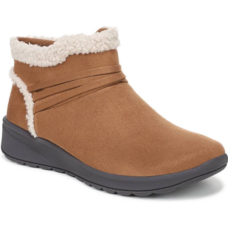 ライフストライド レディース シューズ ブーツ・レインブーツ スエード LifeStride Glendale Womens Microsuede PullOn Short Boots Dark Tan タン
