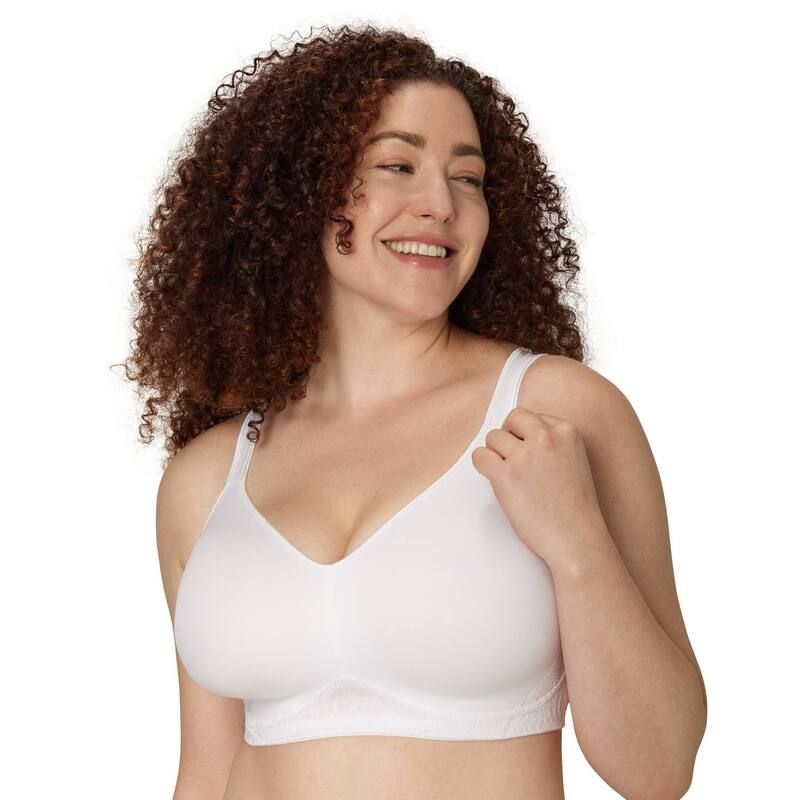 プレイテックス レディース アンダーウェア ブラジャー Playtex 18 Hour Back Side Smoothing Wireless Bra 4049 White ホワイト
