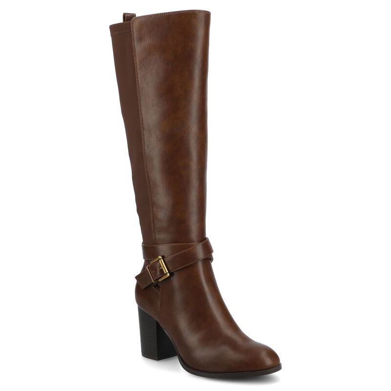 ジャーニー レディース シューズ ブーツ・レインブーツ Journee Avalonn Womens KneeHigh Dress Boots in Regular Wide Extra Wide Calf Cholocate