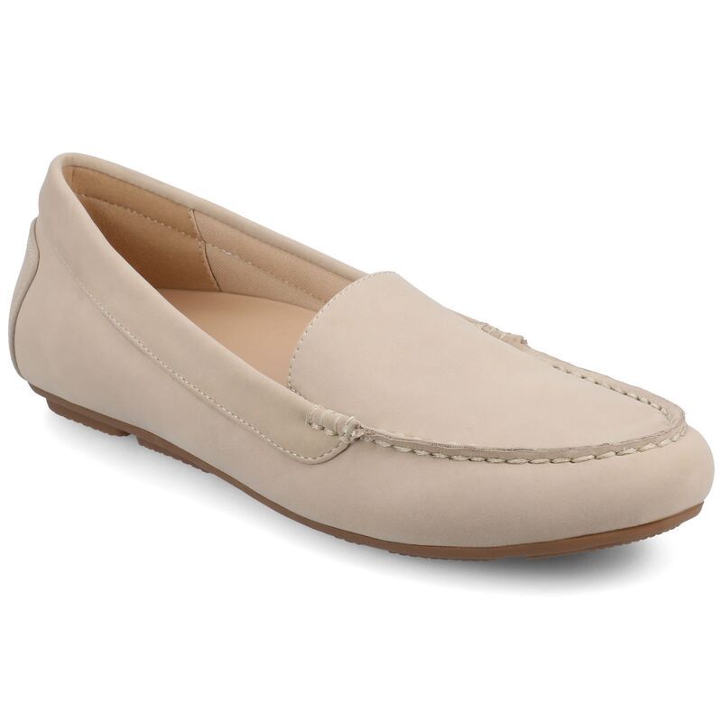 ジャーニー レディース シューズ スリッポン・ローファー Journee Oreta Medium and Wide Width Womens Flexible Round Toe Loafers Beige ベージュ