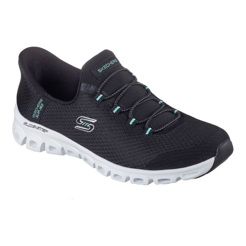 スケッチャーズ レディース シューズ スニーカー Skechers Hands Free Slipins GlideStepursuit Womensneakers Black Turquoise ブラック