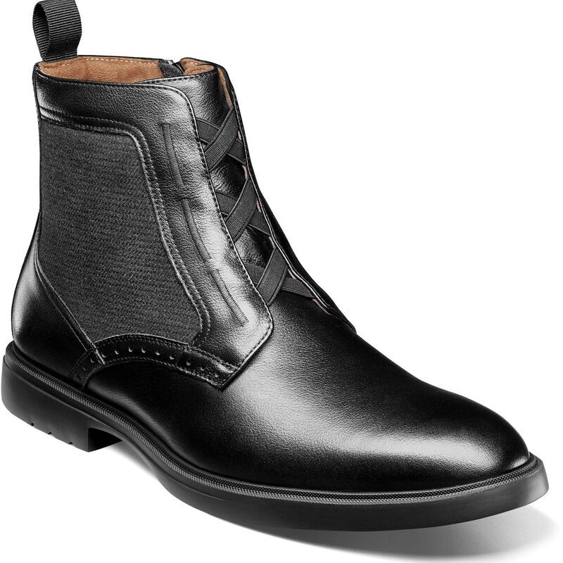 ステイシーアダムス メンズ シューズ ブーツ・レインブーツ レース Stacy Adams Thompson Mens Elastic Lace Boots Black ブラック