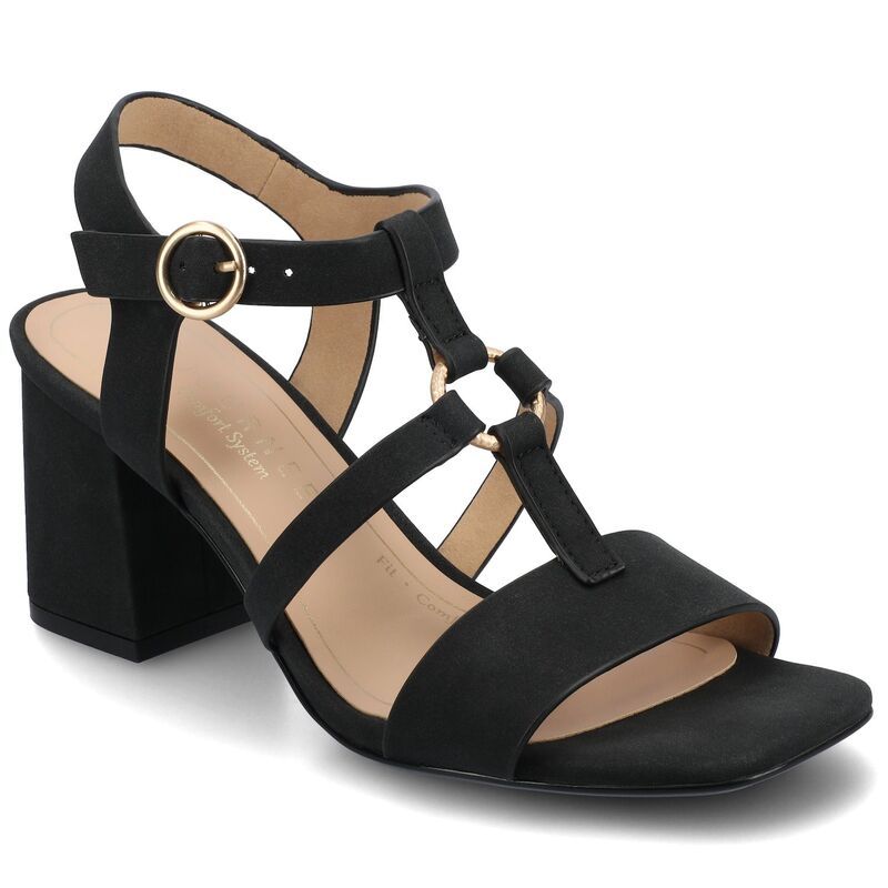 ジャーニー レディース シューズ サンダル アンクル ヒール Journee Merisol Womens Ankle Strap Block Heel Sandals Black ブラック