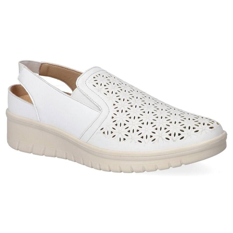 イージーストリート レディース シューズ サンダル Easy Street Petal Womens Comfort Slingback Wedges White ホワイト
