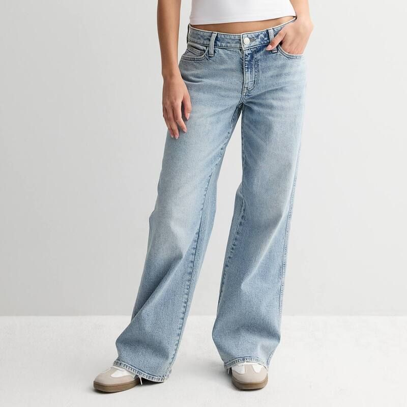 エスオー レディース ボトムス デニムパンツ ローライズ ジーンズ Juniors SO Low Rise Baggy Jeans Light Wash