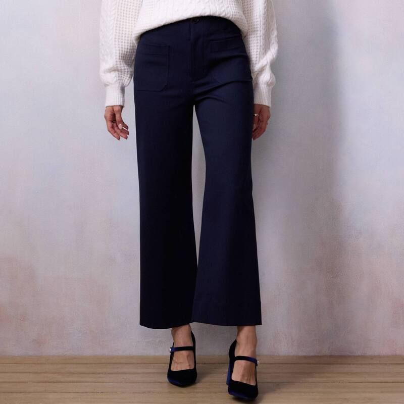 LC Lauren Conrad レディース ボトムス カジュアルパンツ ワイドレッグ Womens LC Lauren Conrad Super High Rise Wildflower Wide Leg Cropants Blue Abundance ブル
