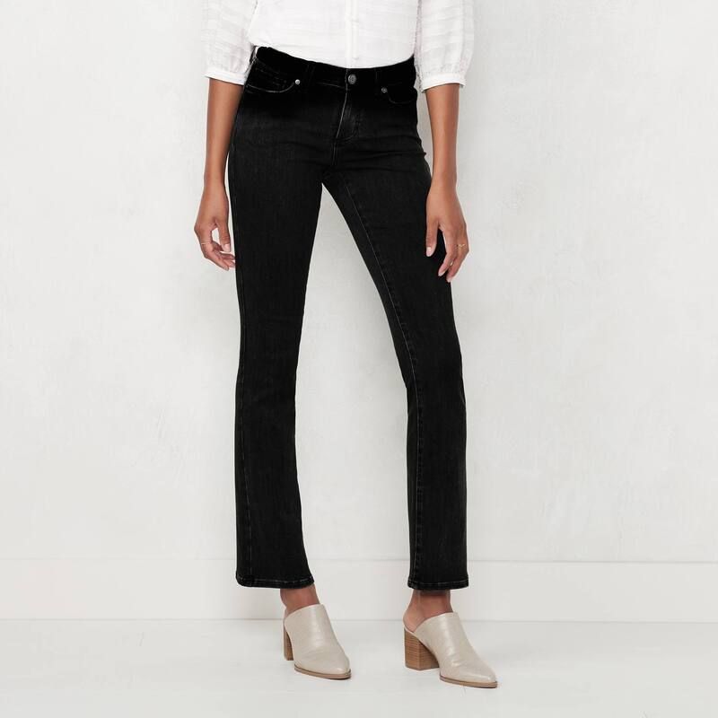 LC Lauren Conrad レディース ボトムス デニムパンツ ブーツカット ブーツ ジーンズ Womens LC Lauren Conrad Feel Good Mid Rise Barely Bootcut Jeans Black Wash ブラック