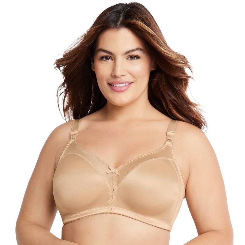 バリ レディース アンダーウェア ブラジャー Bali Double Support FullFigure Wireless Bra DF3820 Nude