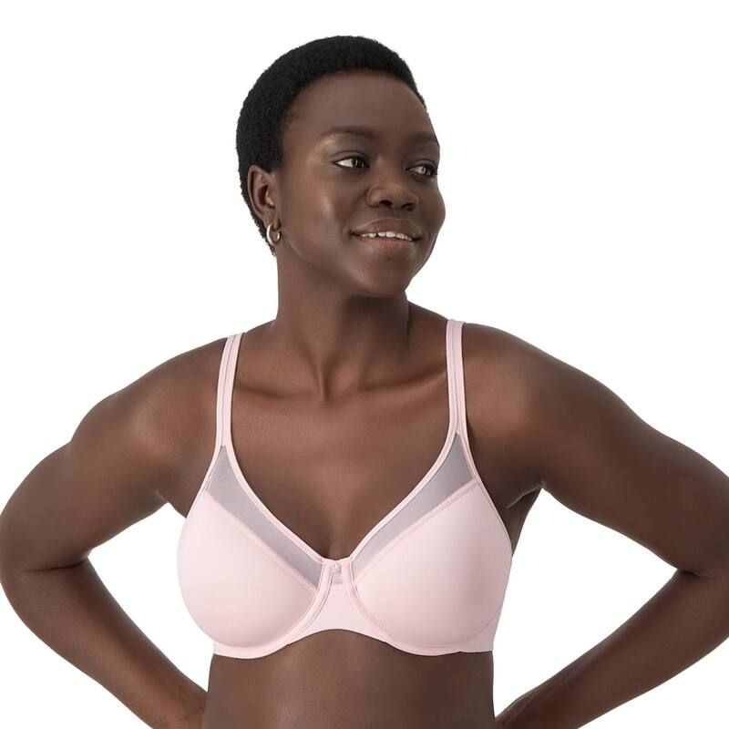 バリ レディース アンダーウェア ブラジャー Bali One Smooth Ultra Light Convertible FullCoverage Bra 3439 Hush Pink ピンク