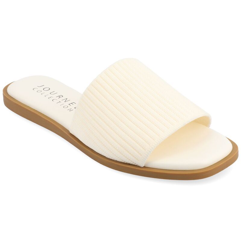 ジュルネ コレクション レディース シューズ サンダル リネン Journee Collection Prisilla Womens Tru Comfort Foam Linen Slip On Slide Sandals Bone