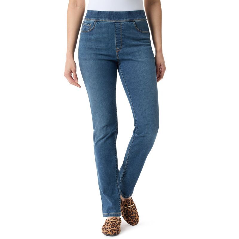 グロリアバンデービルト レディース ボトムス デニムパンツ ジーンズ Womens Gloria Vanderbilt Amanda PullOn Straight Jeans Gallatin Whiskers