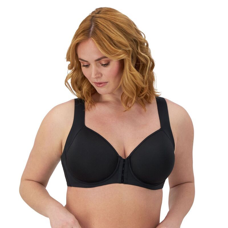 バリ レディース アンダーウェア ブラジャー Bali One Smooth U Posture Boost With EverSmooth Back Underwire Bra DF3450 Black ブラック