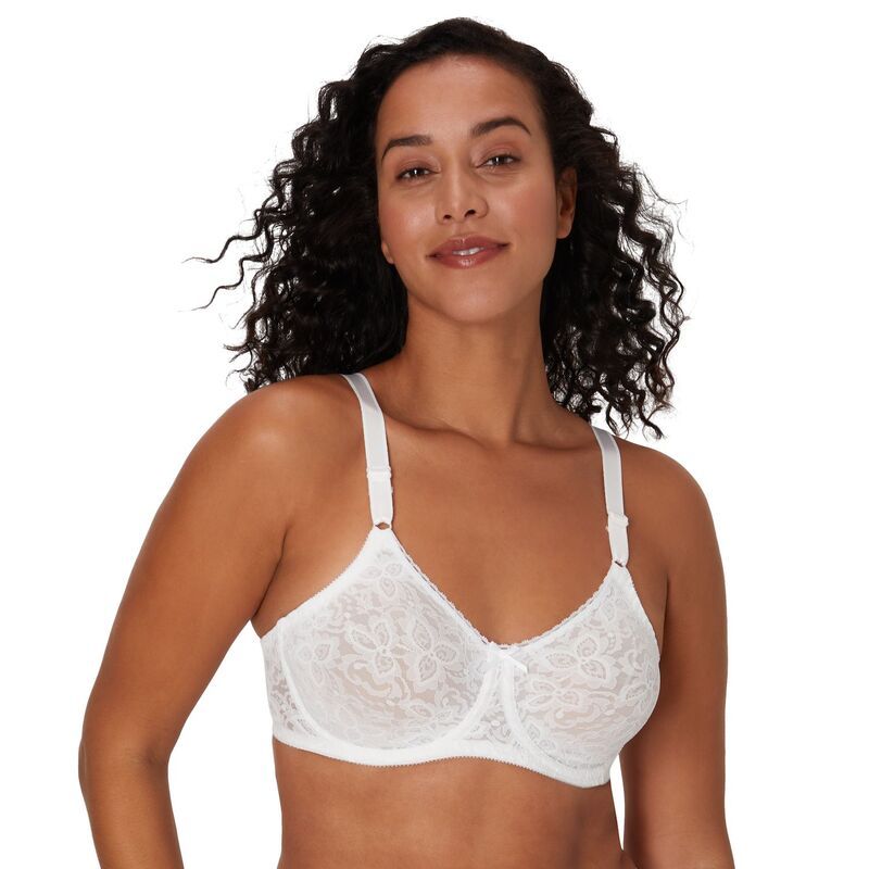 バリ レディース アンダーウェア ブラジャー レース Bali Lace n Smooth Underwire Bra DF3432 White ホワイト