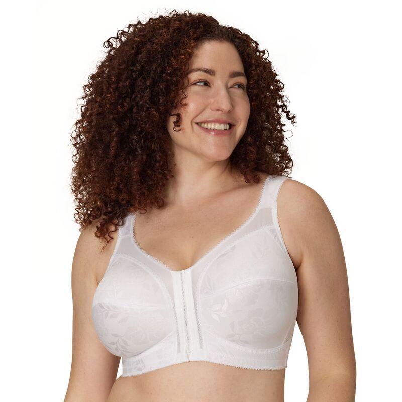 プレイテックス レディース アンダーウェア ブラジャー Playtex 18 Hour FrontClosure Flex Back Wireless Bra 4695 White ホワイト