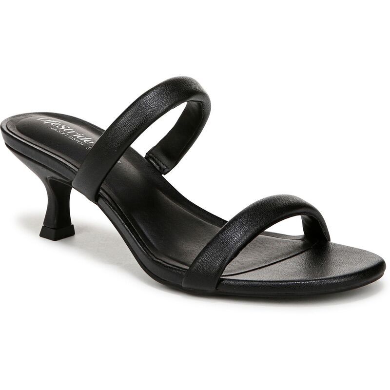 ライフストライド レディース シューズ サンダル ヒール Womens LifeStride Nalani Womenstrappy Heels Black Faux Leather ブラック