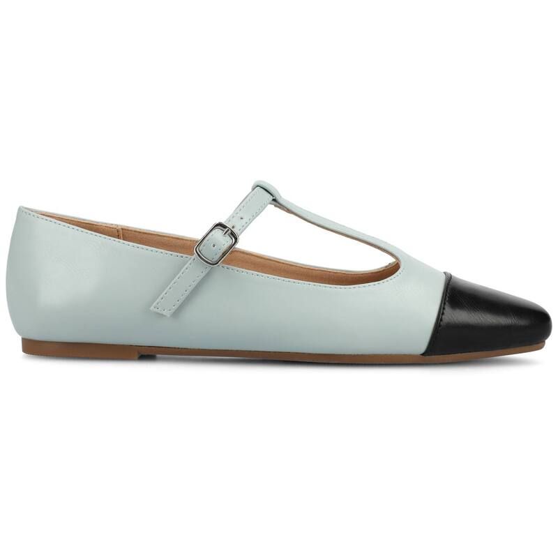 ジャーニー レディース シューズ サンダル キャップ Journee Womens Theah Medium and Wide Width TStrap Cap Toe Mary Jane Dress Flats Champagne シャンパン