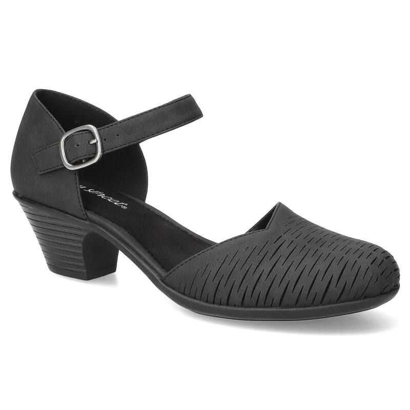 イージーストリート レディース シューズ サンダル ヒール Easy Street Justina Womens Block Heel Sandals Black ブラック