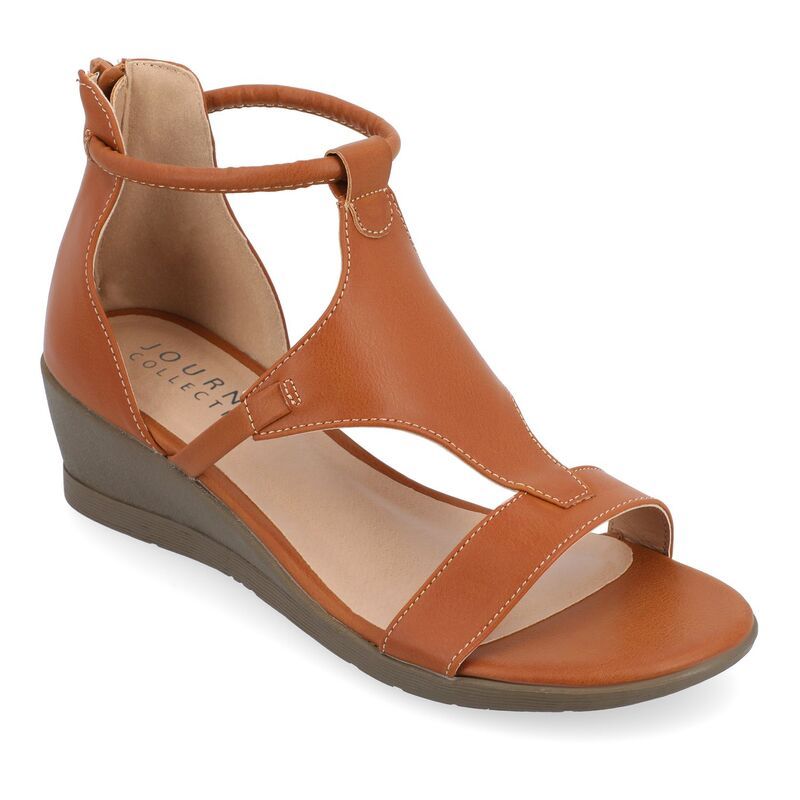 ジュルネ コレクション レディース シューズ サンダル Journee Collection Trayle Womens Wedge Sandals Tan タン