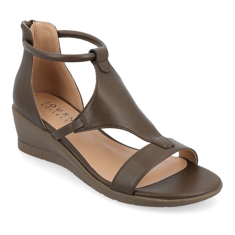 ジュルネ コレクション レディース シューズ サンダル Journee Collection Trayle Womens Wedge Sandals Olive オリーブ