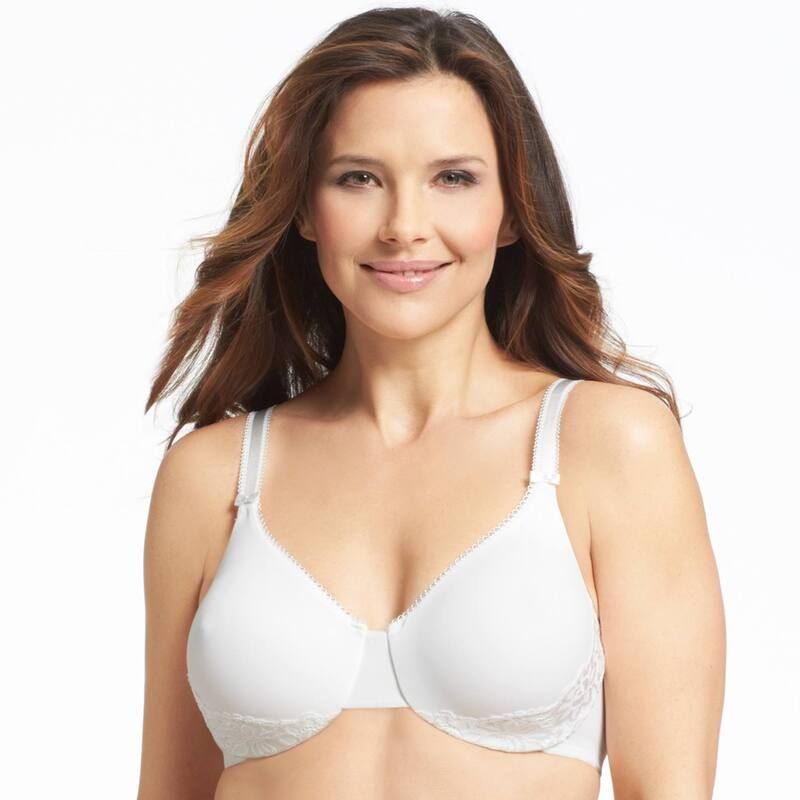 オルガ レディース アンダーウェア ブラジャー Olga by Warners Luxury Lift FullFigure FullCoverage Bra 35063 White ホワイト